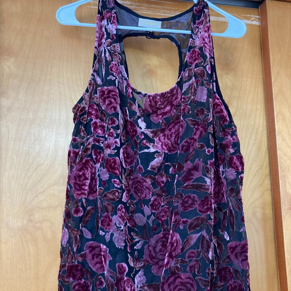 Sleeveless Burnout Top with Keyhole Back by Modcloth